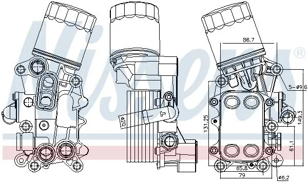NISSENS 91311 масляный радиатор,