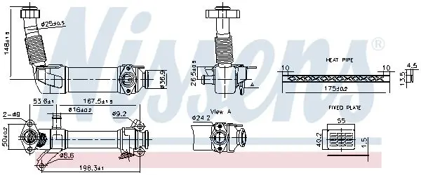NISSENS 989280 Радиатор, рециркуляция ОГ