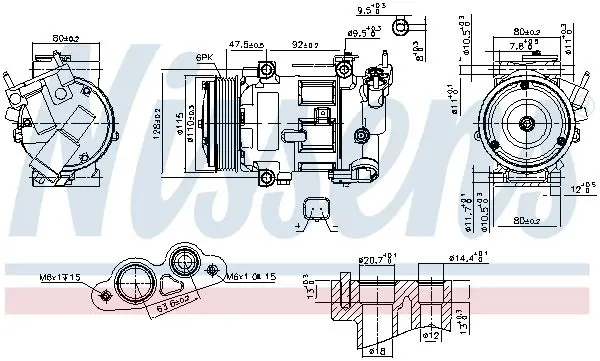NISSENS 890606 Компрессор, кондиционер
