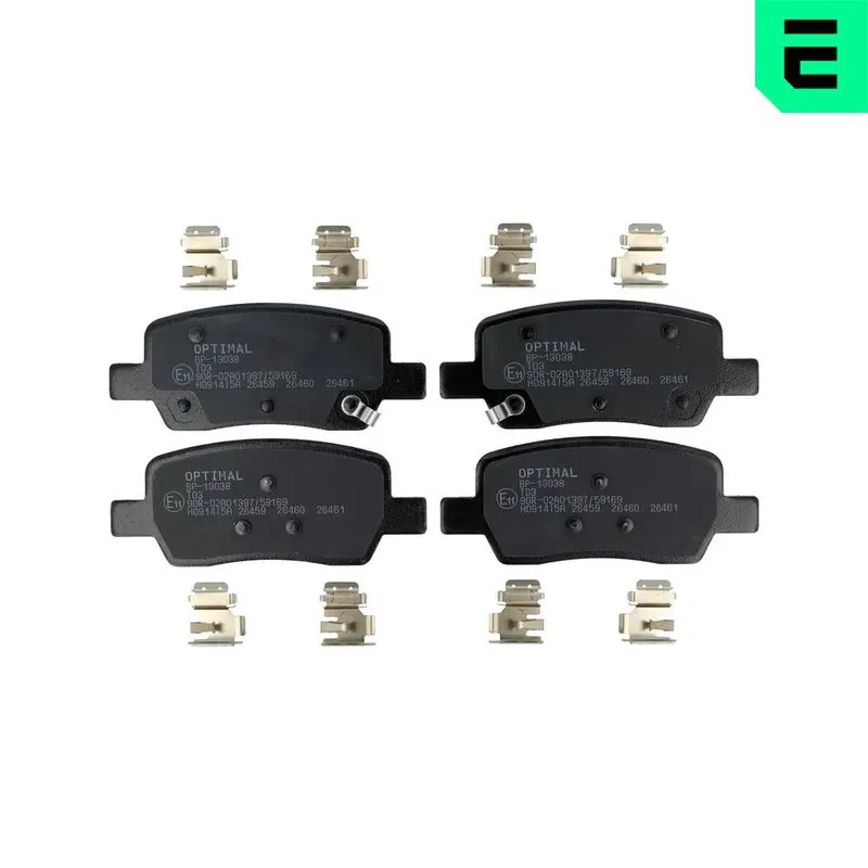 OPTIMAL BP13038 Brake Pad Set, disc brake