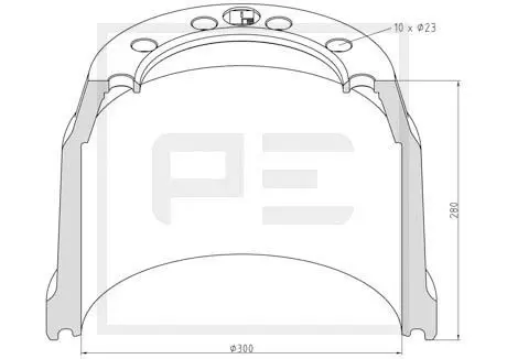 PE Automotive 06644200A Тормозной барабан