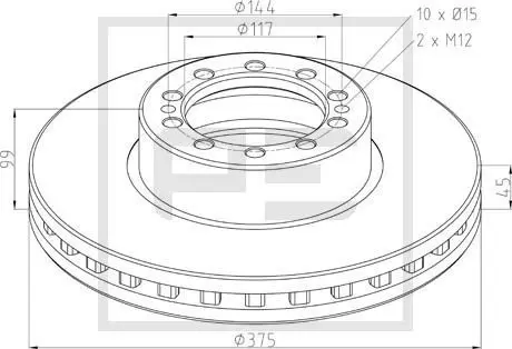 PE AUTOMOTIVE 10620400A Тормозной диск