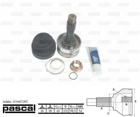 G1M012PC Шарнирный комплект