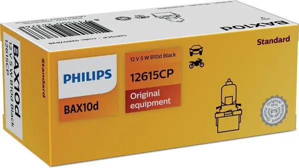 12615CP Лампа BAX 12V 5W B10d black