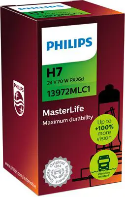 PHILIPS 13972MLC1 Лампа 24V H7 70W PX26d Master