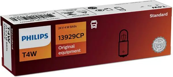13929CP Лампа 24V T4W BA9s PHILIPS