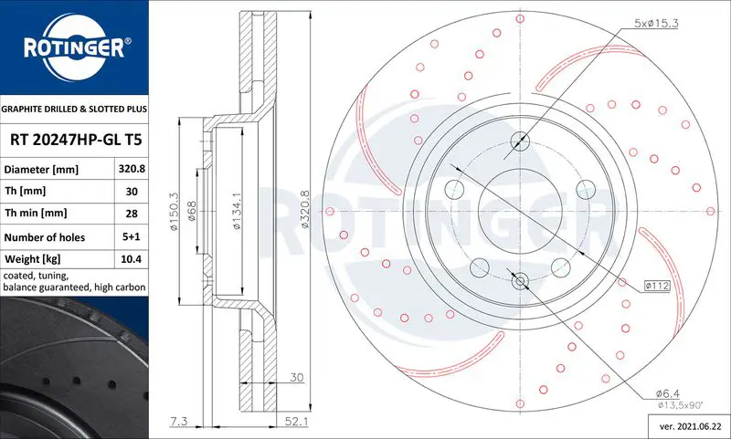 RT 20247HP-GL T5 Тормозной диск