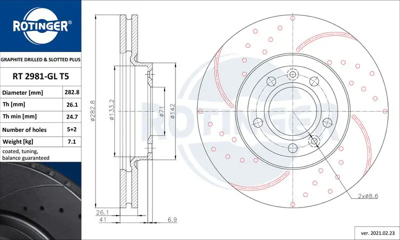 RT 2981-GL T5 Brake disc
