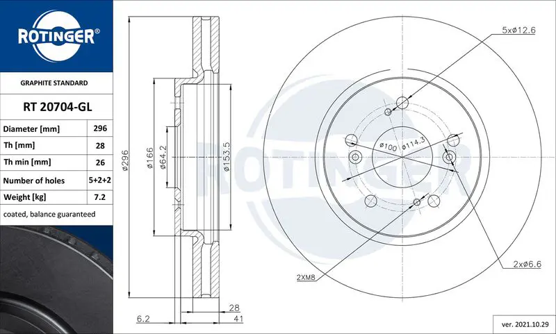 RT 20704-GL Brake Disc