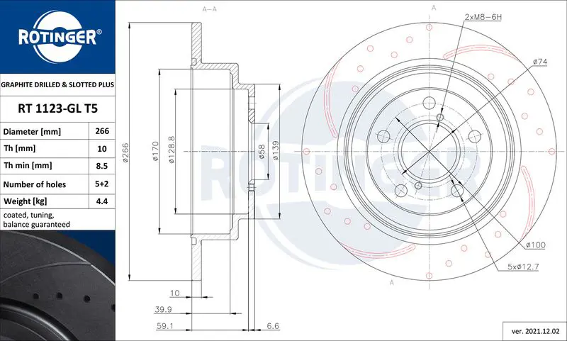 ROTINGER RT1123GLT5 Тормозной диск