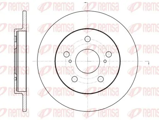 Remsa 6107400 Диск тормозной