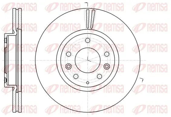 Remsa 6123510 Диск тормозной передний MAZDA