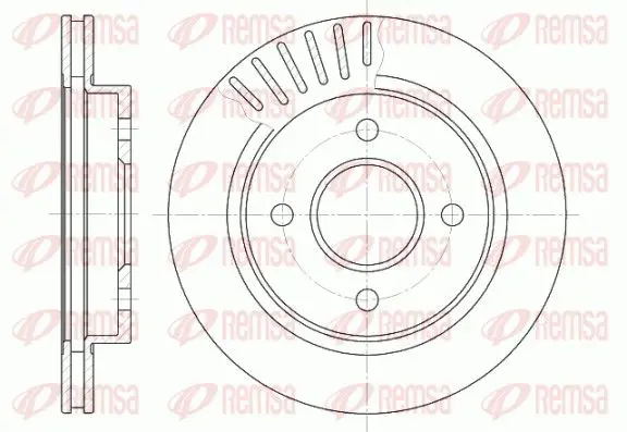Remsa 616010 Диск тормозной задн Ford
