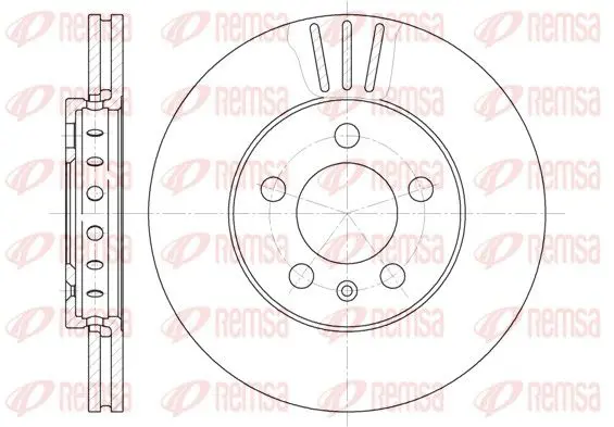 Remsa 654510 Диск тормозной передн. Audi
