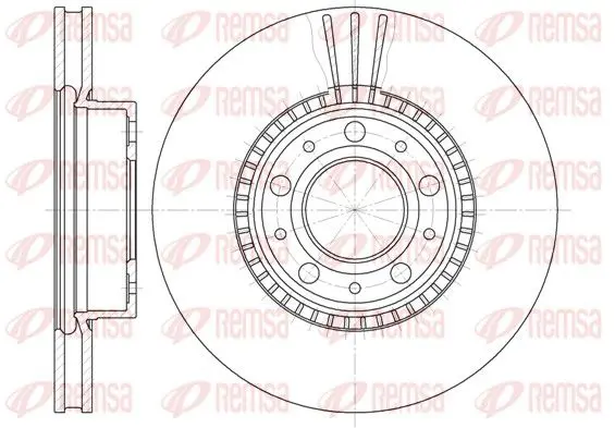 Remsa 630410 Диск тормозной передн Volvo