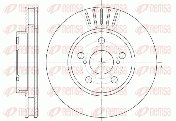 Remsa 654110 Диск тормозной передн Toyota