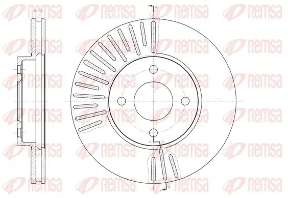 Remsa 6146710 61467.10 диск тормозной