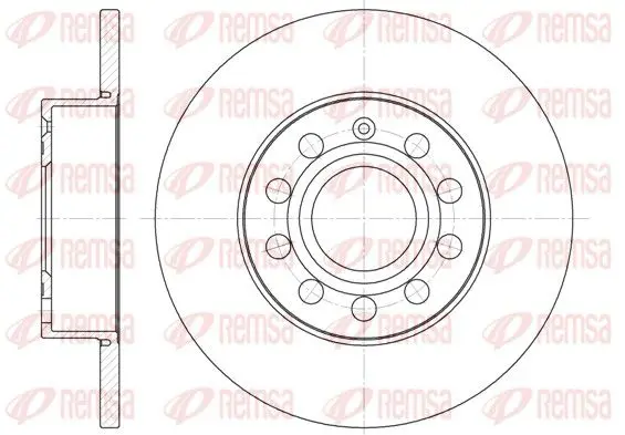 Remsa 665000 Диск тормозной задн. Audi A3,