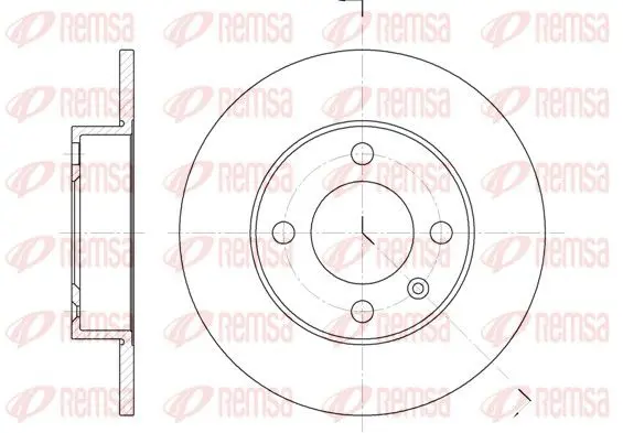 Remsa 661600 Диск тормозной VAG зад.