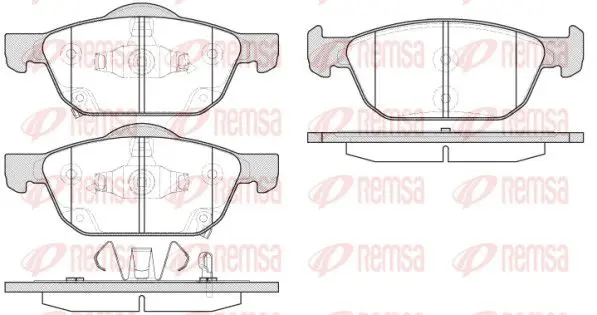 REMSA 155202 Колодки торм.пер.