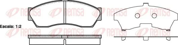 REMSA 125300 Комплект тормозных колодок