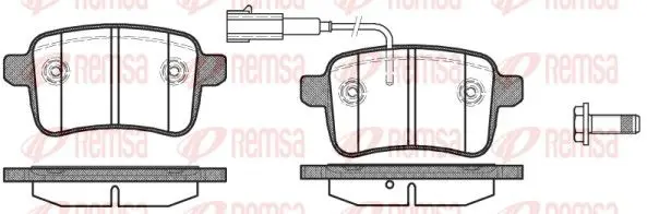 REMSA 145002 Комплект тормозных колодок