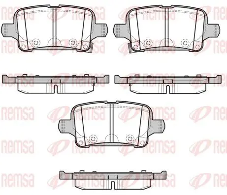 REMSA 162802 Комплект тормозных колодок