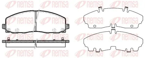 REMSA 148404 Колодки торм.пер.