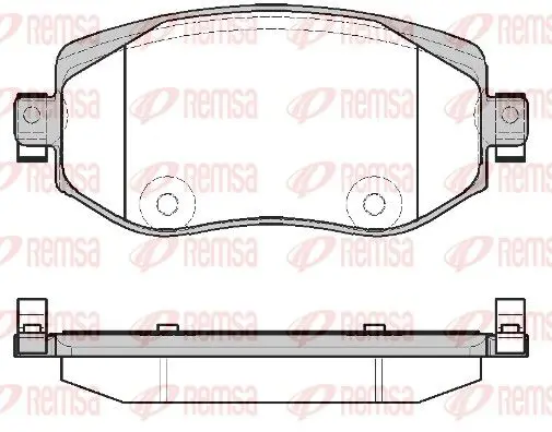 REMSA 172408 Комплект тормозных колодок