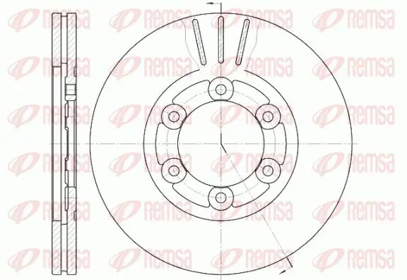 REMSA 6116410 Тормозной диск