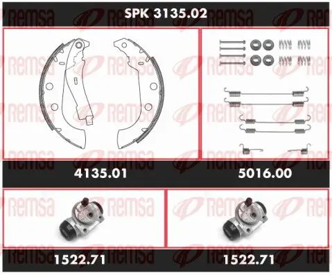 SPK 3135.02 Комплект тормозов, барабанный