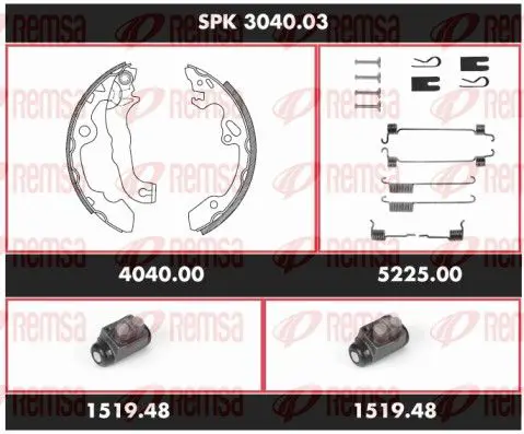 REMSA SPK304003 Комплект тормозов, барабанный