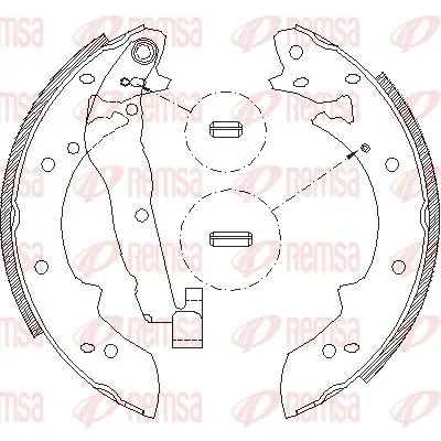 Remsa 402701 Колодки тормозные барабанные 