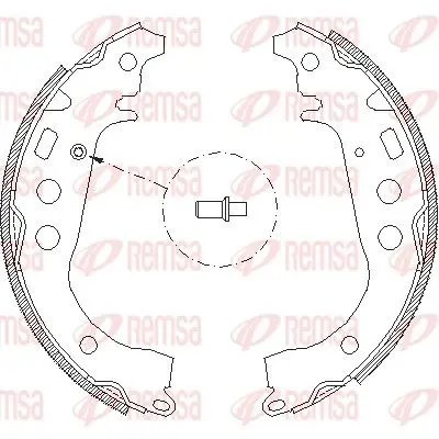 REMSA 410100 Комлект тормозных накладок