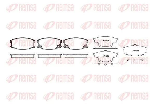 REMSA 103700 Комплект тормозных колодок