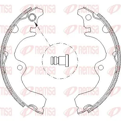REMSA 433401 4334.01 колодки барабанные\