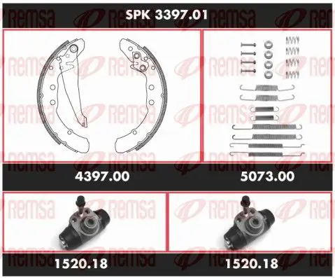SPK 3397.01 Комплект тормозов, барабанный