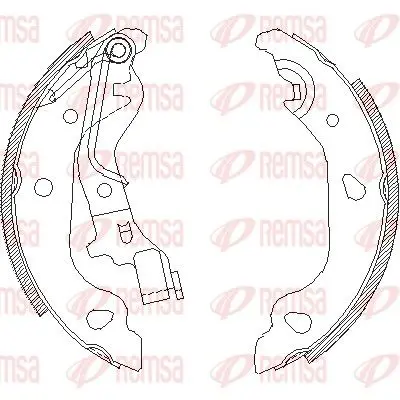 REMSA 409800 Колодки барабанные задние