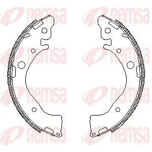 REMSA 458700 Колодки тормозные барабанные