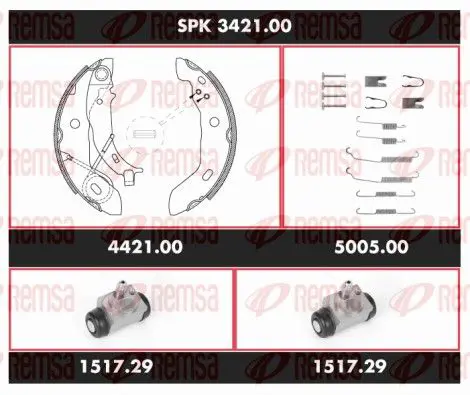 SPK 3421.00 Комплект тормозов, барабанный