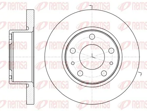 REMSA 6100700 Тормозной диск