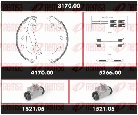 SPK317000 Комплект тормозов, барабанный