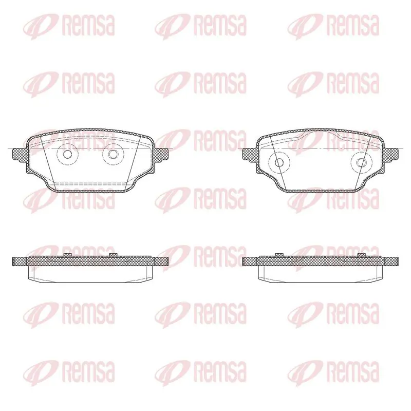 REMSA X200400 Brake Pad Set, disc brake