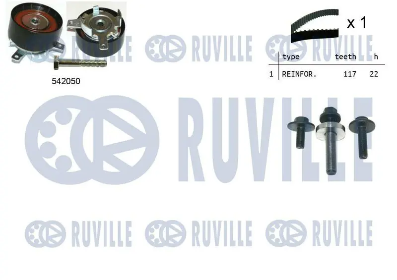 550304 Комплект ГРМ FORD: FIESTA VI