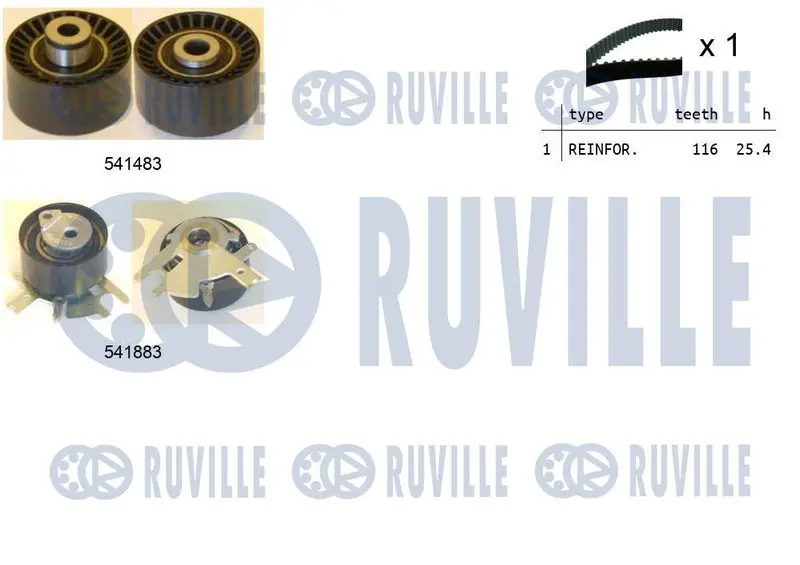 550296 Ruville Комплект ГРМ PEUGEOT: 307 SW