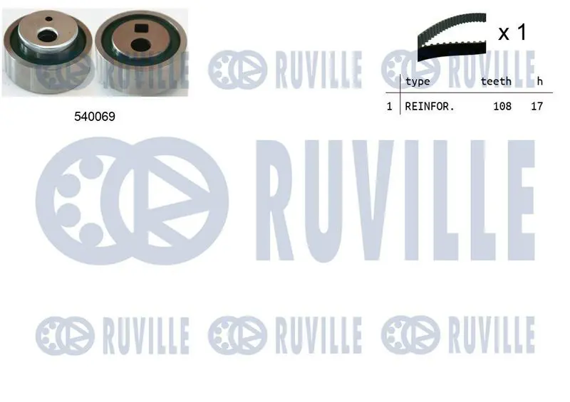  Ruville 550004_РЕМКОМПЛЕКТ ГРМ! CITROEN BX/XSARA, PEUGEOT