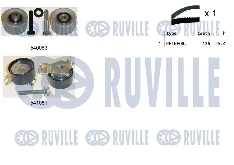 550256 Ruville Ремкомплект привода ГРМ
