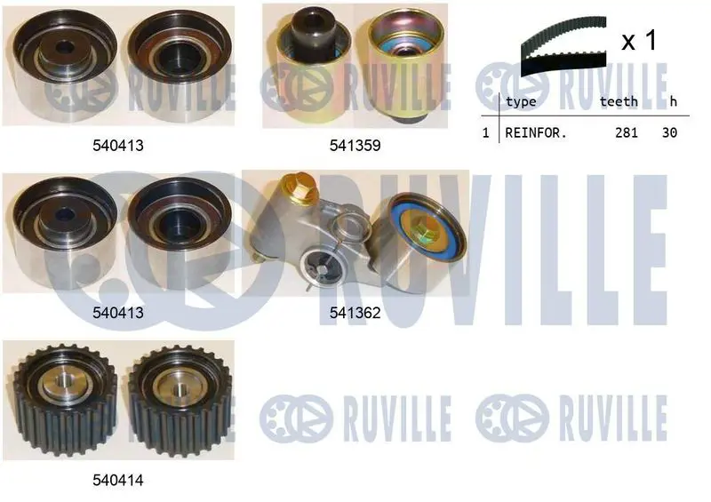 550197 Ruville Ремень ГРМ к-кт