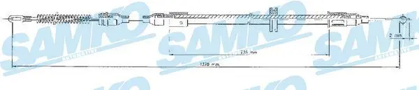 SAMKO C0547B Тросик, cтояночный тормоз