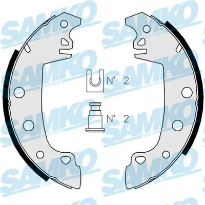 SAMKO 82850 Комплект тормозных колодок